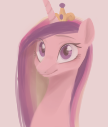 Size: 822x966 | Tagged: safe, artist:haden-2375, character:princess cadance, species:alicorn, species:pony, bust, female, mare, portrait, smiling, solo
