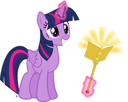 Size: 2788x2229 | Tagged: safe, artist:anime-equestria, character:twilight sparkle, character:twilight sparkle (alicorn), species:alicorn, species:pony, book, cane, cute, female, grin, happy, levitation, light, magic, mare, open book, simple background, smiling, solo, telekinesis, that pony sure does love books, transparent background, vector, wings