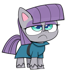 Size: 993x1057 | Tagged: safe, artist:pinkiespresent, character:maud pie, species:earth pony, species:pony, my little pony:pony life, clothing, cute, female, maudabetes, simple background, solo, standing, white background