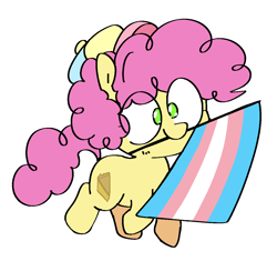 Size: 1172x1104 | Tagged: safe, artist:pinkiespresent, character:li'l cheese, species:earth pony, species:pony, episode:the last problem, g4, my little pony: friendship is magic, clothing, hat, lgbt headcanon, male, pride, pride flag, simple background, solo, trans li'l cheese, transgender pride flag, white background