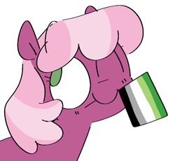 Size: 881x809 | Tagged: safe, artist:pinkiespresent, character:cheerilee, species:earth pony, species:pony, aromantic pride flag, bust, female, one eye closed, pride, pride flag, solo