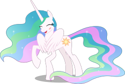 Size: 10000x6703 | Tagged: safe, artist:chrzanek97, edit, editor:slayerbvc, character:princess celestia, species:alicorn, species:pony, accessory-less edit, barehoof, blushing, covering, cute, cutelestia, embarrassed, female, mare, missing accessory, raised hoof, shy, simple background, solo, transparent background, vector, vector edit, we don't normally wear clothes, wing hands, wings
