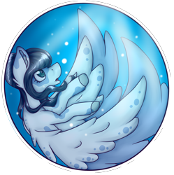 Size: 2212x2220 | Tagged: safe, artist:chazmazda, oc, oc only, oc:waterdot, species:pony, bun, cartoon, commission, commissions open, digital art, highlights, markings, shade, shading, simple background, solo, transparent background, water, wings
