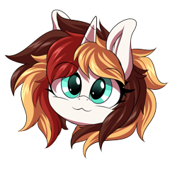 Size: 1200x1200 | Tagged: safe, artist:ask-colorsound, oc, oc only, oc:scarlet serenade, species:pony, species:unicorn, cat face, cute, emoticon, female, head only, mare, simple background, solo, transparent background