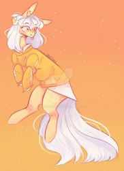 Size: 1600x2194 | Tagged: safe, artist:akiiichaos, oc, species:earth pony, species:pony, clothing, deviantart watermark, female, mare, obtrusive watermark, solo, sweater, watermark