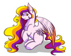 Size: 1500x1191 | Tagged: safe, artist:shamy-crist, oc, species:pegasus, species:pony, female, mare, simple background, solo, two toned wings, white background, wings
