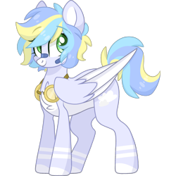 Size: 2048x2048 | Tagged: safe, artist:cinnamontee, oc, species:pegasus, species:pony, bandaid, female, goggles, mare, simple background, solo, transparent background