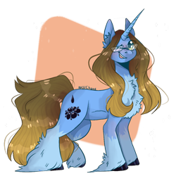 Size: 1080x1080 | Tagged: safe, artist:akiiichaos, oc, oc only, species:pony, species:unicorn, chest fluff, female, glasses, mare, one eye closed, simple background, solo, transparent background, unshorn fetlocks, wink