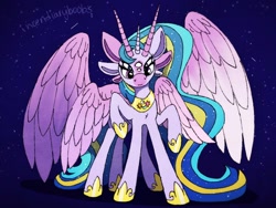 Size: 1280x960 | Tagged: safe, artist:incendiaryboobs, character:princess cadance, character:princess celestia, character:princess luna, character:twilight sparkle, character:twilight sparkle (alicorn), species:alicorn, species:pony, alicorn tetrarchy, female, fusion, horn, mare, multiple ears, multiple eyes, multiple horns, multiple legs, multiple limbs, multiple wings, peytral, royalty, seraph, seraphicorn, six legs, wings
