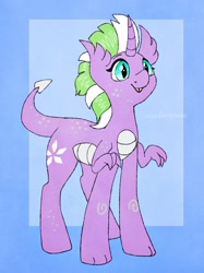 Size: 1280x1707 | Tagged: safe, artist:incendiaryboobs, character:spike, character:twilight velvet, species:dragon, species:pony, species:unicorn, cutie mark, female, fusion, hybrid, mare, multiple limbs, tumblr