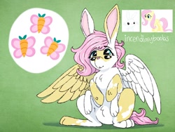 Size: 1280x960 | Tagged: safe, artist:incendiaryboobs, character:angel bunny, character:fluttershy, oc, species:pony, species:rabbit, animal, cutie mark, four eyes, fusion, hybrid, multiple eyes, multiple limbs, six legs, wat