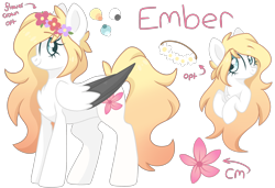 Size: 3000x2048 | Tagged: safe, artist:cinnamontee, oc, oc only, oc:ember (cinnamontee), species:pegasus, species:pony, female, mare, reference sheet, simple background, solo, transparent background, two toned wings, wings