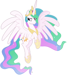 Size: 3853x4261 | Tagged: safe, artist:anime-equestria, character:princess celestia, species:alicorn, species:pony, confident, crown, hoof shoes, horn, jewelry, majestic, regalia, simple background, sparkles, transparent background, vector, wings