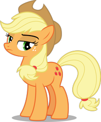 Size: 6622x8000 | Tagged: safe, artist:chrzanek97, character:applejack, species:earth pony, species:pony, episode:going to seed, g4, my little pony: friendship is magic, .svg available, absurd resolution, annoyed, female, lidded eyes, mare, simple background, solo, transparent background, vector