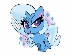 Size: 2761x2104 | Tagged: safe, artist:nekosnicker, character:trixie, species:pony, species:unicorn, my little pony:pony life, blep, chest fluff, colored pupils, cute, diatrixes, female, high res, mare, solo, tongue out