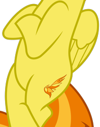 Size: 2035x2588 | Tagged: safe, artist:chrzanek97, edit, character:spitfire, species:pegasus, species:pony, episode:newbie dash, g4, my little pony: friendship is magic, belly, bipedal, bipedal leaning, cropped, crossed hooves, crossed legs, featureless crotch, female, high res, leaning, pictures of bellies, simple background, transparent background, vector, vector edit