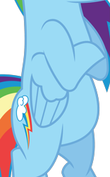 Size: 1555x2500 | Tagged: safe, artist:chrzanek97, edit, character:rainbow dash, species:pegasus, species:pony, episode:rarity investigates, g4, my little pony: friendship is magic, belly, bipedal, chubby, chubby dash, cropped, crossed hooves, female, high res, pictures of bellies, simple background, solo, transparent background, vector, vector edit