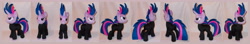 Size: 8336x1472 | Tagged: safe, artist:calusariac, character:twilight sparkle, character:twilight sparkle (unicorn), species:pony, species:unicorn, collage, future twilight, irl, photo, plushie, solo