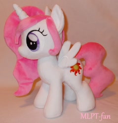 Size: 1228x1284 | Tagged: safe, artist:calusariac, character:princess celestia, species:alicorn, species:pony, cewestia, female, filly, irl, photo, pink-mane celestia, plushie, solo, young celestia, younger