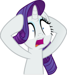 Size: 1894x2114 | Tagged: safe, artist:anime-equestria, derpibooru original, character:rarity, species:pony, species:unicorn, g4, eyeshadow, female, horn, makeup, mare, open mouth, shocked, simple background, solo, surprised, transparent background, vector