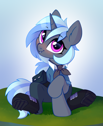 Size: 3006x3678 | Tagged: safe, artist:taneysha, oc, oc only, species:pony, species:unicorn, g4, blushing, clothing, cute, solo
