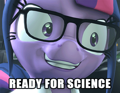 Size: 389x300 | Tagged: safe, artist:argodaemon, character:twilight sparkle, character:twilight sparkle (scitwi), species:pony, g4, 3d, animated, caption, crazy grin, female, gif, glasses, heavy breathing, image macro, mad scientist, mare, rocket surgery, science, scitwilicorn, solo, source filmmaker, text