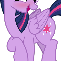Size: 3178x3156 | Tagged: safe, artist:eagle1division, edit, character:twilight sparkle, character:twilight sparkle (alicorn), species:alicorn, species:pony, g4, blushing, cropped, female, open mouth, simple background, solo, transparent background, vector, vector edit
