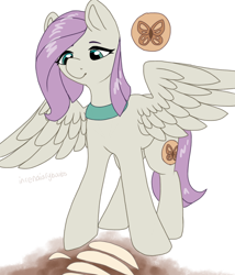 Size: 3000x3500 | Tagged: safe, artist:incendiaryboobs, character:fluttershy, character:maud pie, species:pegasus, species:pony, g4, female, fusion, solo