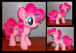 Size: 2400x1692 | Tagged: safe, artist:calusariac, character:pinkie pie, species:pony, g4, irl, photo, plushie, solo