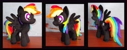 Size: 8800x3496 | Tagged: safe, artist:calusariac, character:rainbow dash, species:pony, g4, absurd resolution, irl, palette swap, photo, plushie, recolor, solo