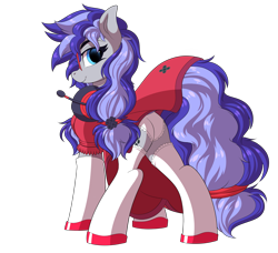 Size: 6865x6251 | Tagged: safe, alternate version, artist:ask-colorsound, oc, oc only, oc:cinnabyte, species:earth pony, species:pony, g4, adorkable, butt, clothing, cute, dork, dress, female, gaming headset, glasses, headphones, headset, mare, simple background, smiling, socks, solo, transparent background
