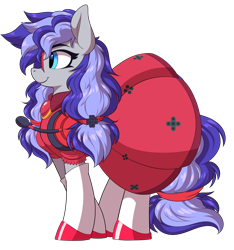 Size: 5859x6251 | Tagged: safe, alternate version, artist:ask-colorsound, oc, oc only, oc:cinnabyte, species:earth pony, species:pony, g4, adorkable, clothing, cute, dork, dress, female, gaming headset, glasses, headphones, headset, mare, simple background, smiling, socks, solo, transparent background