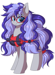 Size: 4599x6251 | Tagged: safe, alternate version, artist:ask-colorsound, oc, oc only, oc:cinnabyte, species:earth pony, species:pony, g4, adorkable, bandana, cinnabetes, clothing, cute, dork, female, gaming headset, glasses, headphones, headset, mare, simple background, smiling, solo, transparent background