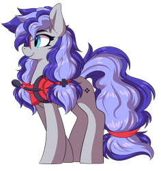 Size: 5890x6251 | Tagged: safe, alternate version, artist:ask-colorsound, oc, oc only, oc:cinnabyte, species:earth pony, species:pony, g4, adorkable, bandana, cinnabetes, clothing, cute, dork, female, gaming headset, glasses, headphones, headset, mare, simple background, smiling, solo, transparent background