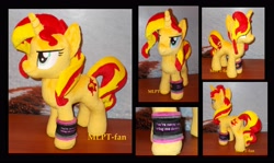 Size: 4432x2640 | Tagged: safe, artist:calusariac, character:sunset shimmer, species:pony, g4, high res, irl, photo, plushie, solo