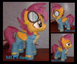 Size: 2300x1920 | Tagged: safe, artist:calusariac, character:scootaloo, species:pegasus, species:pony, g4, clothing, irl, older, photo, plushie, solo, uniform, wonderbolts uniform
