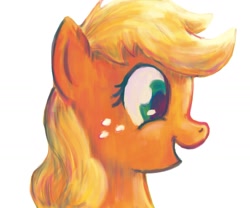 Size: 1500x1250 | Tagged: safe, artist:explonova, character:applejack, female, happy, profile, simple background, solo