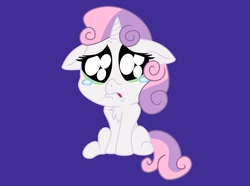 Size: 944x704 | Tagged: safe, artist:nekosnicker, character:sweetie belle, chest fluff, crying, sad