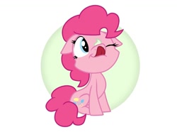 Size: 944x704 | Tagged: safe, artist:nekosnicker, character:pinkie pie, female, licking, solo, tongue out, whipped cream
