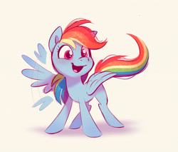 Size: 3054x2597 | Tagged: safe, artist:imalou, character:rainbow dash, species:pegasus, species:pony, g4, excited, solo, waving, wing wave