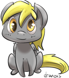 Size: 592x667 | Tagged: safe, artist:draneas, character:derpy hooves, species:pegasus, species:pony, cute, doodle, female, mare, simple background, solo, white background