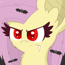 Size: 1280x1280 | Tagged: safe, artist:miss-jessiie, character:flutterbat, character:fluttershy, species:bat, species:bat pony, species:pony, episode:bats!, g4, my little pony: friendship is magic, ask, female, race swap, solo, tumblr