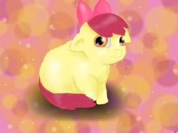Size: 1024x768 | Tagged: safe, artist:waggytail, character:apple bloom, female, fluffy pony, fluffy pony original art, solo