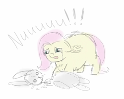 Size: 724x578 | Tagged: safe, artist:waggytail, character:fluttershy, crying, female, fluffy pony, fluffyshy, plushie