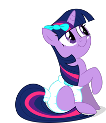 Size: 1920x2223 | Tagged: safe, alternate version, artist:eagle1division, character:twilight sparkle, species:pony, baby, baby pony, cute, diaper, diaper edit, female, filly, filly twilight sparkle, foal, poofy diaper, solo, twiabetes