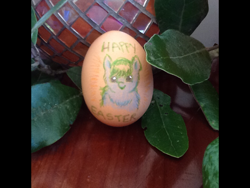 Size: 1024x768 | Tagged: safe, artist:waggytail, easter, easter egg, fluffy pony, traditional art