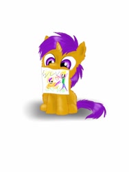 Size: 768x1024 | Tagged: safe, artist:waggytail, crayon drawing, fluffy pony, hugbox, solo