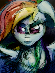 Size: 2178x2907 | Tagged: safe, artist:ruby, character:rainbow dash, female, floppy ears, portrait, solo