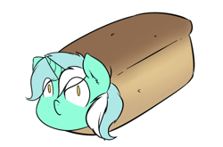 Size: 738x486 | Tagged: safe, artist:krucification, character:lyra heartstrings, bread, bread head, female, lyra loaf, ponyloaf, solo, wat