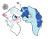 Size: 1765x1378 | Tagged: safe, artist:mondlichtkatze, character:double diamond, character:party favor, species:pony, episode:the cutie map, g4, my little pony: friendship is magic, blushing, bust, cute, double dawwmond, ear blush, favorbetes, floppy ears, gay, heart, looking at each other, male, partydiamond, portrait, scrunchy face, shipping, signature, simple background, stallion, tsundere